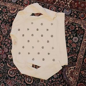 White Michael Kors sweatshirt with bead embellishments. Size L